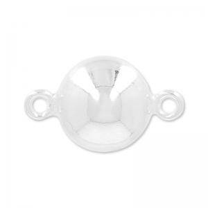 Separador redondo 2 anillas 13x8 mm de Plata 925 x1