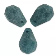 Cuentas Gotas facetadas Jade teñida 12x8 mm Dark Green x4