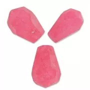 Cuentas Gotas facetadas Jade teñida 12x8 mm Fuchsia x4