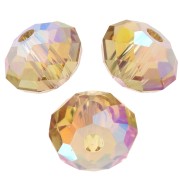 Cuentas redondas aplanadas Swarovski 5040 4 mm - Light Colorado Topaz Shimmer 2X x20