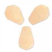 Cuentas Gotas facetadas Jade teñida 12x8 mm Light Peach x4