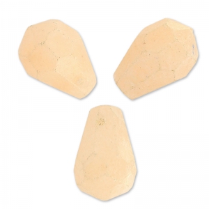 Cuentas Gotas facetadas Jade teñida 12x8 mm Light Peach x4