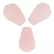 Cuentas Gotas facetadas Jade teñida 12x8 mm Light Rose x4
