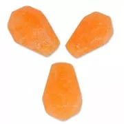 Cuentas Gotas facetadas Jade teñida 12x8 mm Naranja x4