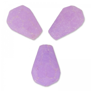 Cuentas Gotas facetadas Jade teñida 12x8 mm Morado x4