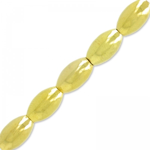 Granos de Arroz 6x10 mm dorado con oro x20