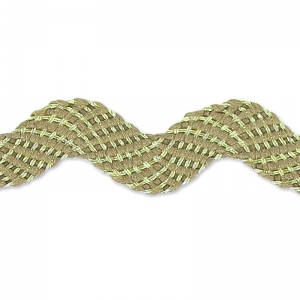 Cinta encaje serpentine en lurex 8 mm Dorado/Sand x 2m