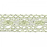 Cinta encaje en lurex 14 mm Dorado/Cream x 2m