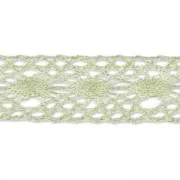 Cinta encaje en lurex 14 mm Dorado/Cream x 2m