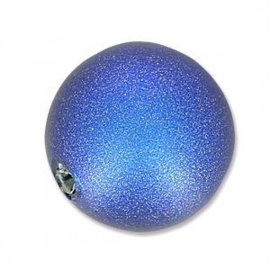 Cuenta nacarada Swarovski mitad-perforada 5818 10 mm Iridescent Dark Blue Pearl