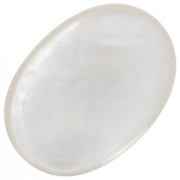 Cabuchón ovalado 25x18 mm Nácar Blanco|raw }}