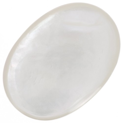 Cabuchón ovalado 25x18 mm Nácar Blanco