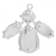 Pendiente a engastar 30 mm plateado x1|raw }}