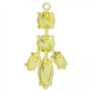 Pendiente a engastar 35 mm dorado x1|raw }}