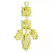 Pendiente a engastar 35 mm dorado x1