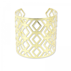 Pulsera para gemelos calada rombo 62 mm dorado x1