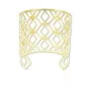 Pulsera para gemelos calada rombo 62 mm dorado x1