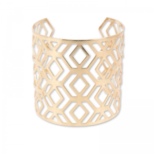 Pulsera para gemelos calada rombo 62 mm dorado rosa x1