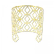 Pulsera para gemelos calada rombo 62 mm dorado rosa x1