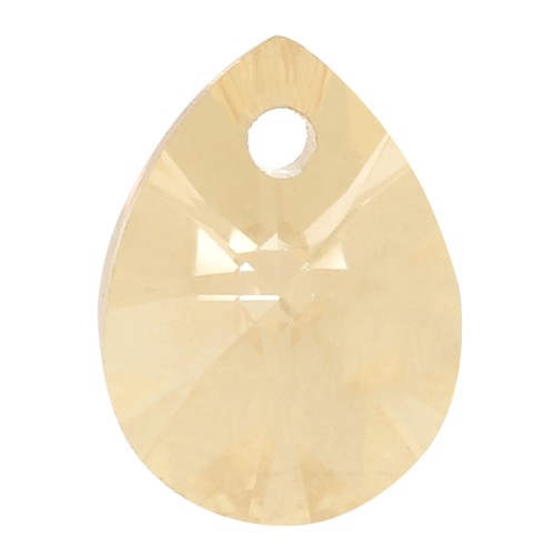 Mini Pera Swarovski 6128 10 mm Cristal Sombra Dorada x1