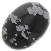 Cabuchón ovalado 25x18 mm Obsidiana Moteada|raw }}