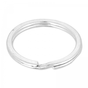 Llavero Aro 25 mm plateado x1