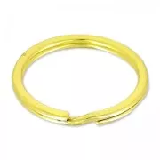 Llavero Aro 25 mm dorado x1
