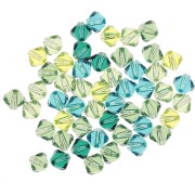 Mezcla de peonzas de cristal Swarovski 5328 4 mm Verde x50