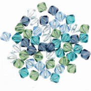 Mezcla de peonzas de cristal Swarovski 5328 4 mm Pacífico x50