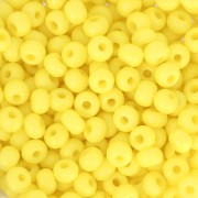 Cuentas de Rocalla Preciosa 6/0, 4 mm - Terra Intensive - Amarillo mate x 20 g