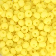 Cuentas de Rocalla Preciosa 6/0, 4 mm - Terra Intensive - Amarillo mate x 20 g