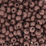 Cuentas de Rocalla Preciosa 6/0, 4 mm - Terra Intensive - Marrón oscuro mate, 20 g