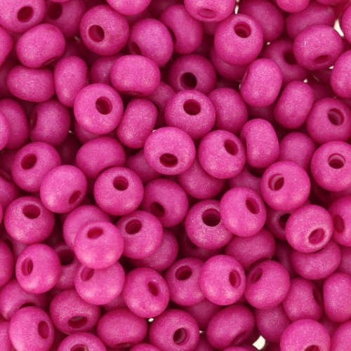 Cuentas de Rocalla Preciosa 6/0, 4 mm - Terra Intensive - Fucsia mate, 20 g