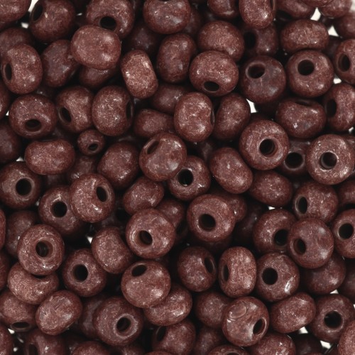 Cuentas de Rocalla Preciosa 6/0, 4 mm - Terra Intensive - Marrón oscuro, 20 g