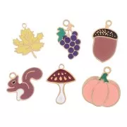 Hoja - Mezcla de Dijes epoxi Otoño Exclu Perles&Co - Acero inoxidable 304L Dorado x6 Mezcla de Dijes epoxi Otoño Exclu Perles&Co - Acero inoxidable 304L Dorado x6