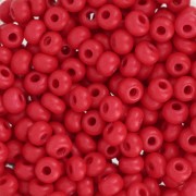 Cuentas de Rocalla Preciosa 6/0, 4 mm - Terra Intensive - Rojo mate, 20 g