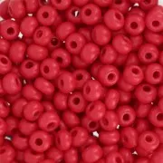 Cuentas de Rocalla Preciosa 6/0, 4 mm - Terra Intensive - Rojo mate, 20 g
