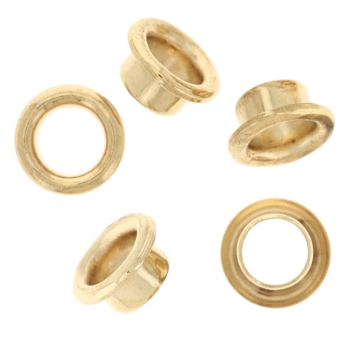 Tapones 8 mm para cuentas de arcilla polimérica - Dorado x50