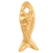 Dije de pez martillado 19x8 mm - Dorado con oro fino x1|raw }}
