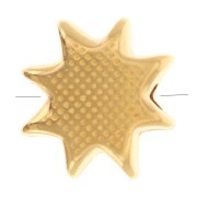 Perla girasol 11 mm con resina epoxi - Dorado con oro fino - Amarillo x1