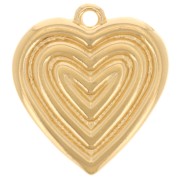 Colgante corazón 22x20 mm - Dorado con oro fino x1|raw }}