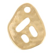 Dije calado martillado irregular 14x11 mm - Dorado con oro fino x1|raw }}