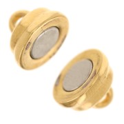Cierre magnético 13x8,5 mm - Dorado con oro fino x1
