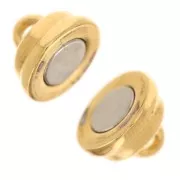 Cierre magnético 13x8,5 mm - Dorado con oro fino x1