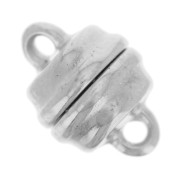 Cierre magnético 13x8,5 mm - Chapado plateado fino envejecido x1