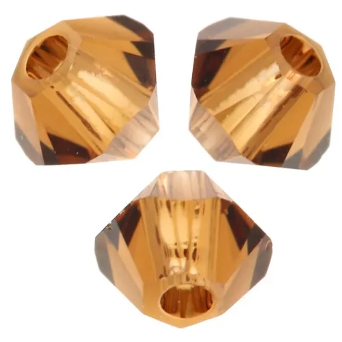 PureCrystal 5328 Peonzas de cristal de 3 mm - Topacio ahumado reinventado x50
