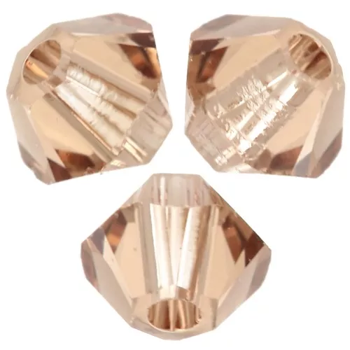 PureCrystal 5328 Peonzas de cristal de 3 mm - Topacio ahumado claro reinventado x50