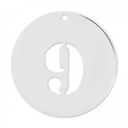 Colgante cifra 9 - 20 mm de Plata Ley x1