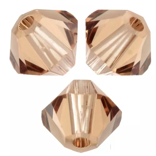 PureCrystal 5328 Peonzas de cristal de 4 mm - Topacio ahumado claro reinventado x50
