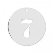 Colgante cifra 7 - 12 mm de Plata Ley x1